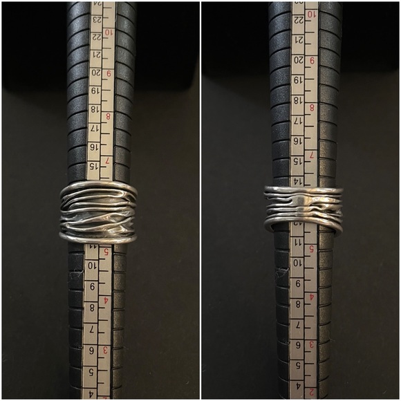 Wrinkled Sterling Silver Band Ring - Picture 4 of 7